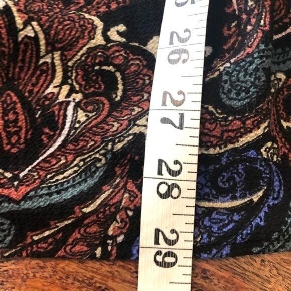 Umgee Boho Paisley Peasant Tunic Rust/Blue Size S - Picture 7 of 12